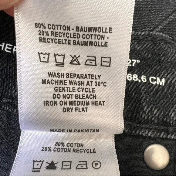 NWT DL1961 premium denim Hepburn wide leg high rise ankle jeans in Lark black 26 - Picture 16 of 17